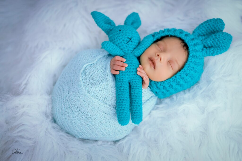 Newborn Fur With Blue Wrapping Setup127